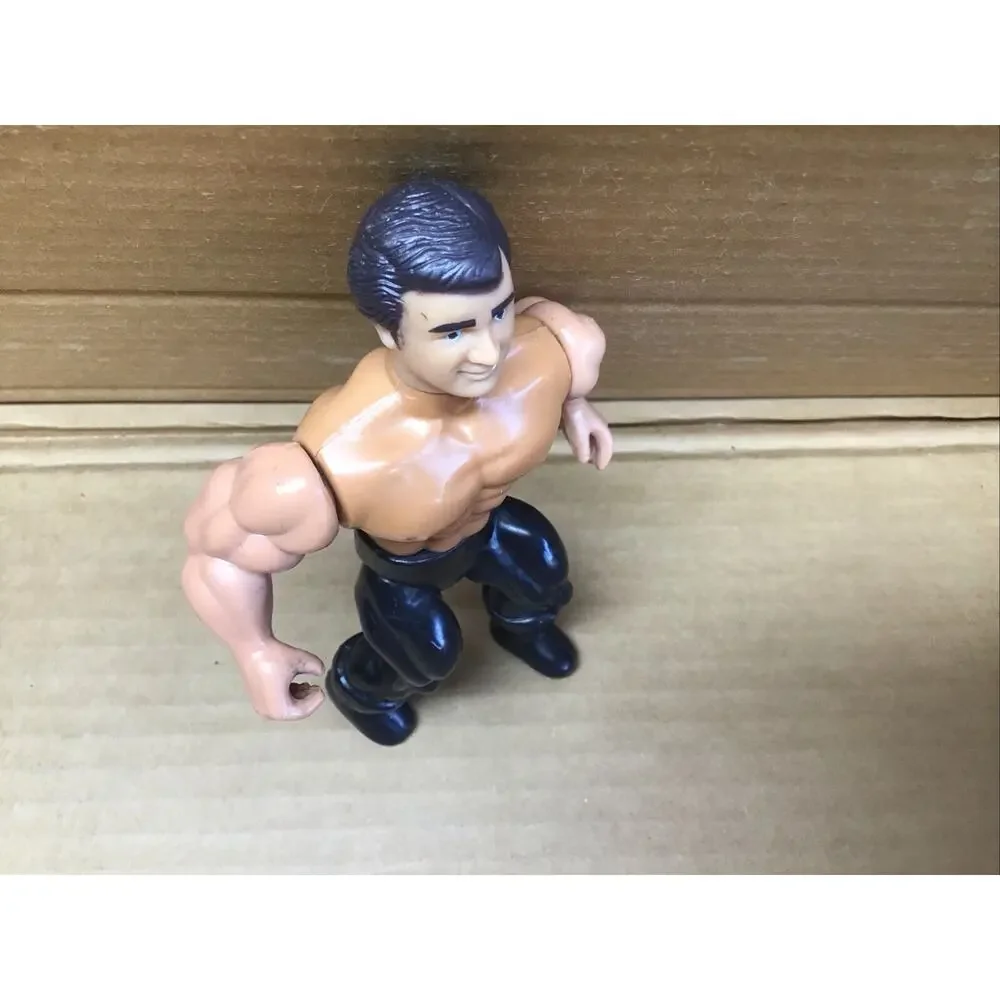 Vintage 1985 Remco AWA Wrestling Action Figure Black Trunks Boots Loose Toy 80s